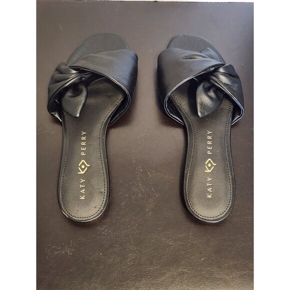 Katy Perry The Halie Bow Sandal Black Slide Sandals Women Size 10 - Picture 3 of 5